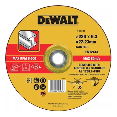 Csiszolókorong 230 x 6,0mm, 27-es típus DeWALT DT43919 DT43919