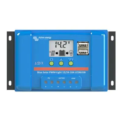 Napelemes PWM vezérlő Victron Energy 5A LCD és USB 12V/24V