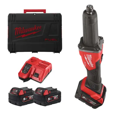 Milwaukee M18 FDGRB-502X akkumulátoros egyenescsiszoló, 6 és 8 mm-es szárú szerszámokhoz, 2x Acu