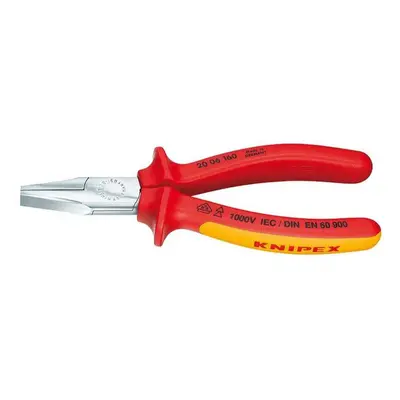 Lapos fogó 160 mm - 1000 V. KNIPEX 20 06 160 - krómozott, többkomponensű VDE hüvelyek