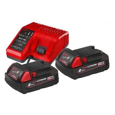 Milwaukee M18 NRG-202, 2x M18 B2 akkumulátor + M12-18 C töltő, 4933459213