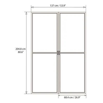 Palram szúnyoghálós ajtó Torino 3 x 4,25 (szürke)