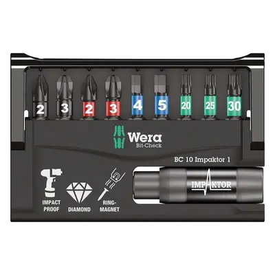 Wera 057680 Bit-Check 10 Impaktor 1, 897/4 Impaktor R tartóval (10 darabos készlet)