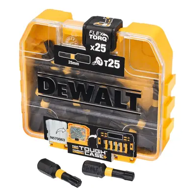 DT70558T Torx T25 hornyos bit készlet, 25 db, 25 mm, torziós, DeWALT,