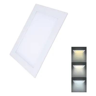 Solight LED mini panel CCT, álmennyezet, 12W, 900lm, 3000K, 4000K, 6000K, négyzet alakban