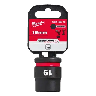 1/2" Milwaukee Shockwave™ Impact Duty 19 mm-es ütvecsavaros foglalat, rövid