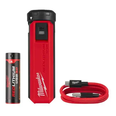 Milwaukee L4 PPS-301 akkumulátor adapter + L4 B3 akkumulátor, USB töltés, hordozható tápegység (