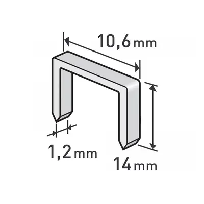 Clips, 14mm - 1000db