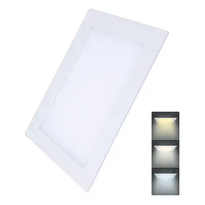 Solight LED mini panel CCT, álmennyezet, 24W, 1800lm, 3000K, 4000K, 6000K, négyzet alakú