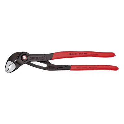 KNIPEX Cobra® QuickSet fogó 87 21 300, 300 mm - polírozott fej, csúszásmentes fogantyú, fekete s