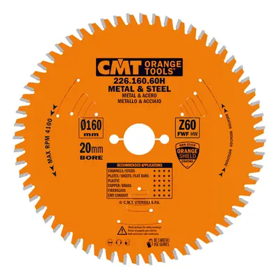 CMT Orange Industrial Iron fűrészlap - D160x2 d20+16 Z60 HW