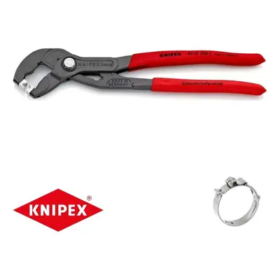 Tömlőfogó fogó KNIPEX 85 51 250 C, 250 mm - csúszásmentes fogantyú, tinta szürke foszfátozott