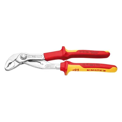 VDE-Cobra 250 mm-es vízvezeték-szerelő fogó. KNIPEX 87 26 250 - 1000V. Krómozott, többkomponensű