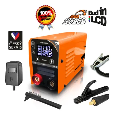 PANTERMAX MMA195LCD MMA/TIG inverteres hegesztő + 1,5 m kábelek + pajzs + kefe