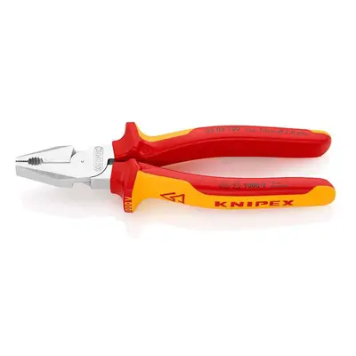 Erő kombinált fogó 180 mm - VDE 1000V. KNIPEX 02 06 180 - krómozott, többkomponensű hüvelyek