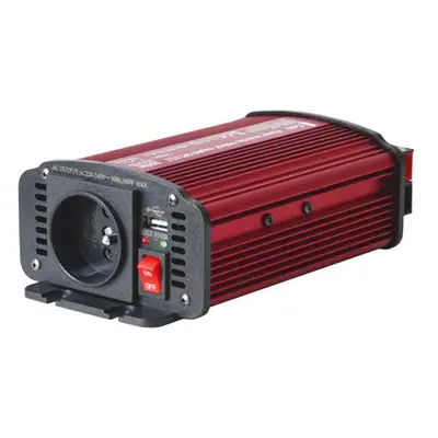 Feszültség átalakító Geti GPI 312 12V/230V 300W USB