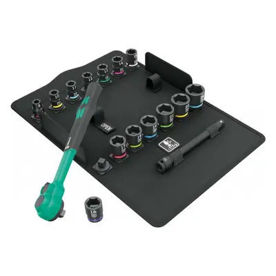 Wera 005530 Zyklop Comfort 3/8" racsni 8 ÷ 24 mm-es dugókulccsal, 8100 SB 12 (16 részes készlet)