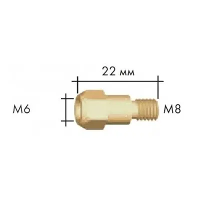 Közbülső darab MB26, M6/M8 22mm