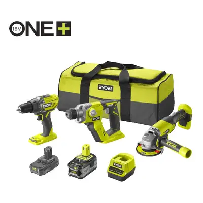 Ryobi RCK183C-242S szerszámkészlet ONE+ (R18DD3 + R18AG + R18SDS + 1x 4Ah + 1x 2Ah akkumulátor +