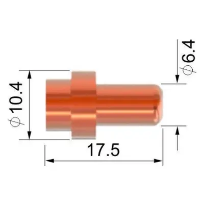 Hafnium elektróda rövid SCB50