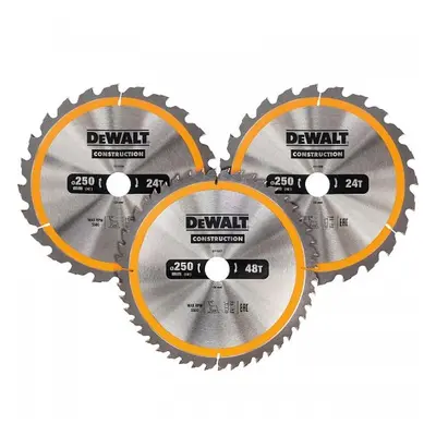 3 db 250x30mm-es fűrészlap készlet (2xDT1956, 1xDT1957) DeWALT DT1963