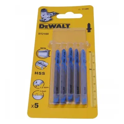 Fűrészlap vékony fémhez 1,5-4mm egyenes vágás 76mm 76mm 5db DeWALT DT2160 DeWALT DT2160