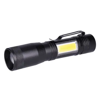 Solight LED fémlámpa 3W COB, 150 60lm, AA, fekete