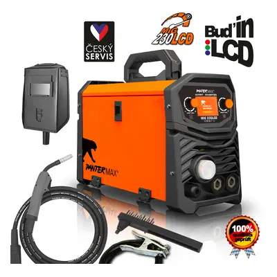 PANTERMAX MIG230LCD inverter MIG/TIG/MMA hegesztő + kábelek + zseblámpa + kefe