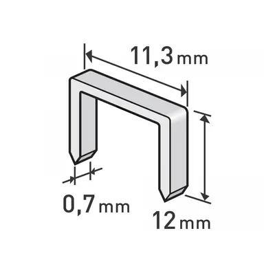 Clips, 12mm - 1000db