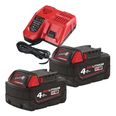 Milwaukee M18 NRG-402, 2x M18 B4 akkumulátor + M12-18 FC akkumulátortöltő, 4933459215