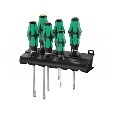 Wera 105656 Kraftform Plus Lasertip 334/355/6 állványos csavarhúzó (6 darabos készlet és állvány