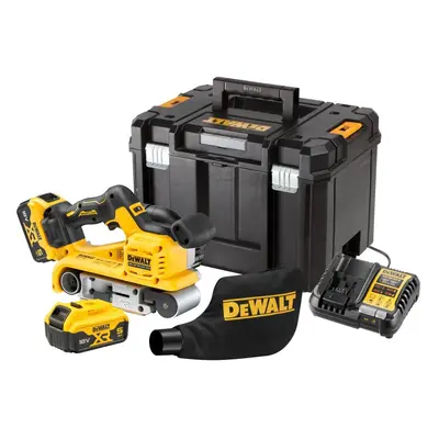 Akkus szalagcsiszoló DEWALT DCW220P2 18V, XR 5,0 Ah