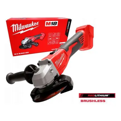 Akkumulátoros sarokcsiszoló 125 mm Milwaukee M18 BLSAG125X-0 csúszókapcsolóval, akkumulátor nélk