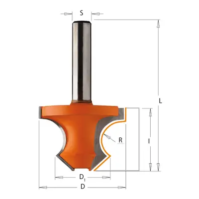 CMT C954 Karimavágó 45°-os ferde vágással - R8 D36x25 L60 S=8 HW