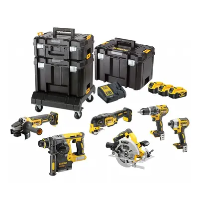 Dewalt akkumulátoros szerszámkészlet DCK685P3T fúró + csavarkulcs + kombinált kalapács + köszörű