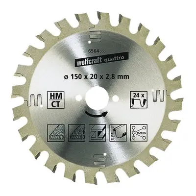 WOLFCRAFT - fűrészlap 160×20mm Z24 - durva vágás