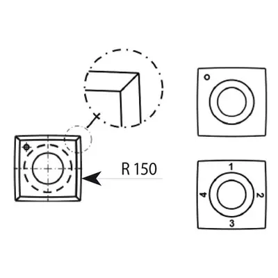 IGM N013 keményfém penge Z4 lekerekített - 15x15x2,5 R=150 fa