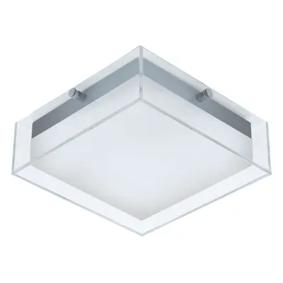 LED lámpa , mennyezeti/fali , 8.2W , meleg fehér , ezüst , kültéri , IP44 , EGLO , INFESTO , 948