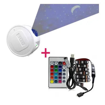 LEDvonal EnJOY szett (Galaxy LED projektor + 2 m RGB LED szalag szett USB véggel)