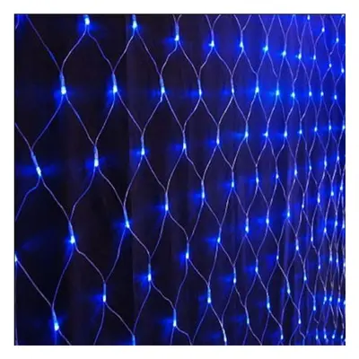 Led fényfüggöny , háló , beltéri/kültéri , 200 db LED , 2.1 m x 1.3 m , hideg fehér , 8 programo