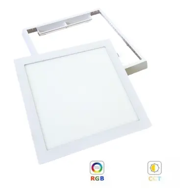 RGB-CCT LED panel , 24W , falon kívüli , négyzet , Mi-Light kompatibilis , SMART