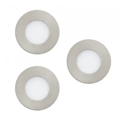 LED panel , süllyesztett , 3 x 2.8W , CCT , dimmelhető , 8.5 cm , kerek , matt nikkel , IP44 , E