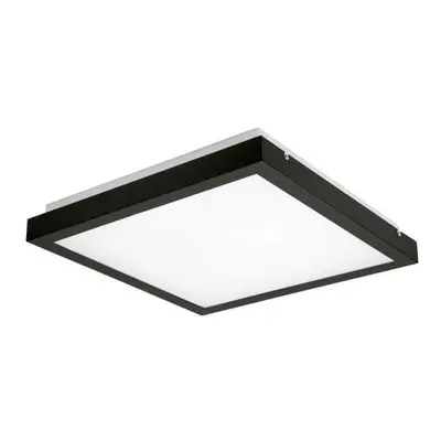 LED lámpatest , mennyezeti , négyzet , 38W , természetes fehér , fekete, TYBIA