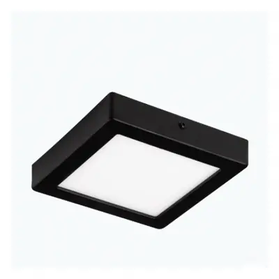 LED panel , 9.5W , falon kívüli , négyzet , természetes fehér , fekete keret , EGLO , IDUN , 756