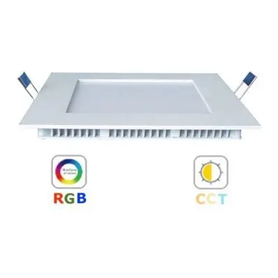 RGB-CCT LED panel , 24W , süllyesztett , négyzet , Tuya kompatibilis