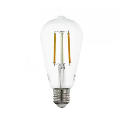 LED lámpa , égő , izzószálas hatás , filament , E27 , Edison , ST64 , 6W , CCT , dimmelhető , EG