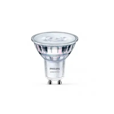 LED lámpa , égő , szpot , GU10 foglalat , 5 Watt , kapcsolóval dimmelhető , Philips , SceneSwitc