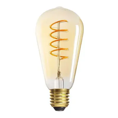 LED lámpa , égő , izzószálas hatás , filament , Edison , E27 foglalat , 4 Watt , meleg fehér , 1