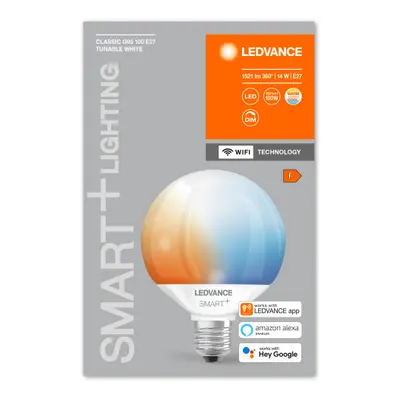 LED lámpa , égő , E27 foglalat , G95 , 14W , CCT , dimmelhető , LEDVANCE Smart+ WIFI