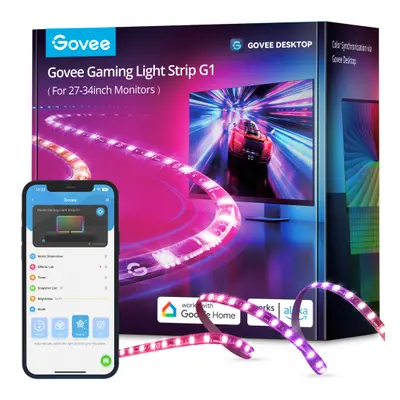 Digitális LED szalag szett , PC monitor követő funkcióval , RGB + IC (digitális) , 2m , GOVEE, G